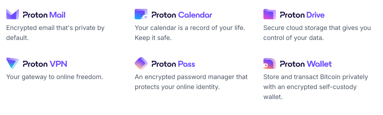 Inside Proton Mail, Drive, VPN, Pass and more. Privacy-friendly tools.