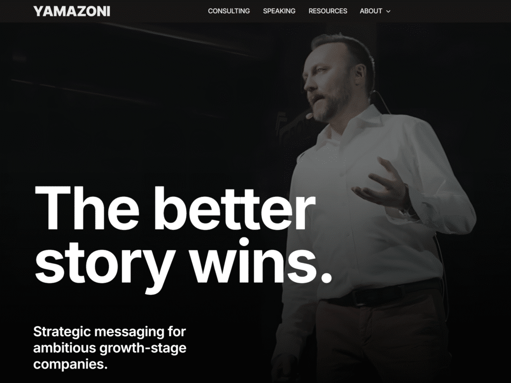amazoni. Strategic messaging expert Yamazoni. The better story wins.